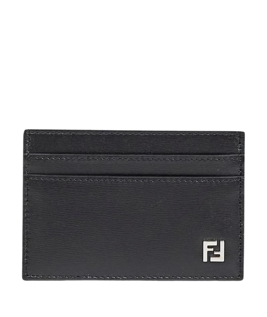 FENDI Черный кожаный кардхолдер, фото 1