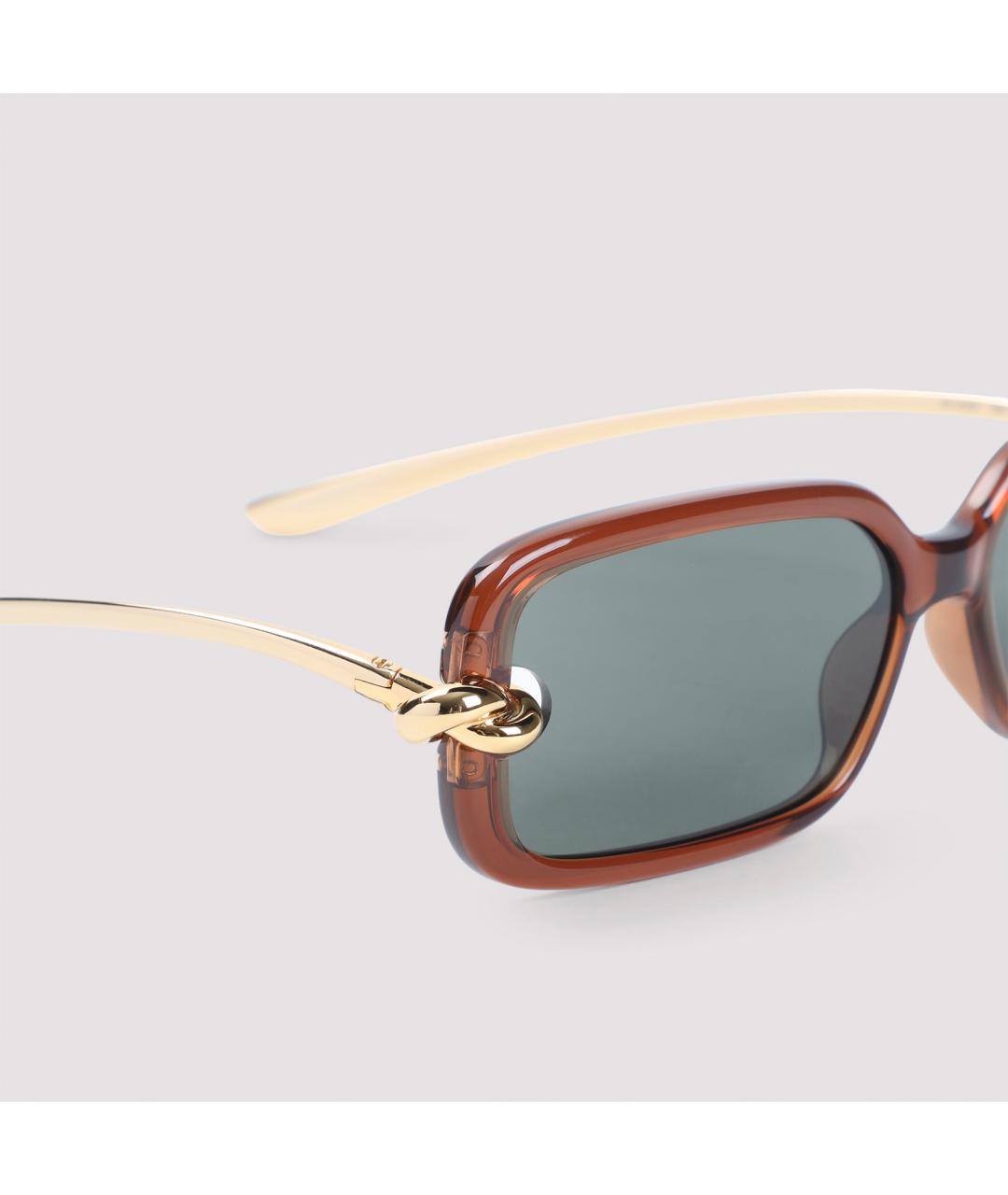 BOTTEGA VENETA Коричневые солнцезащитные очки, фото 4