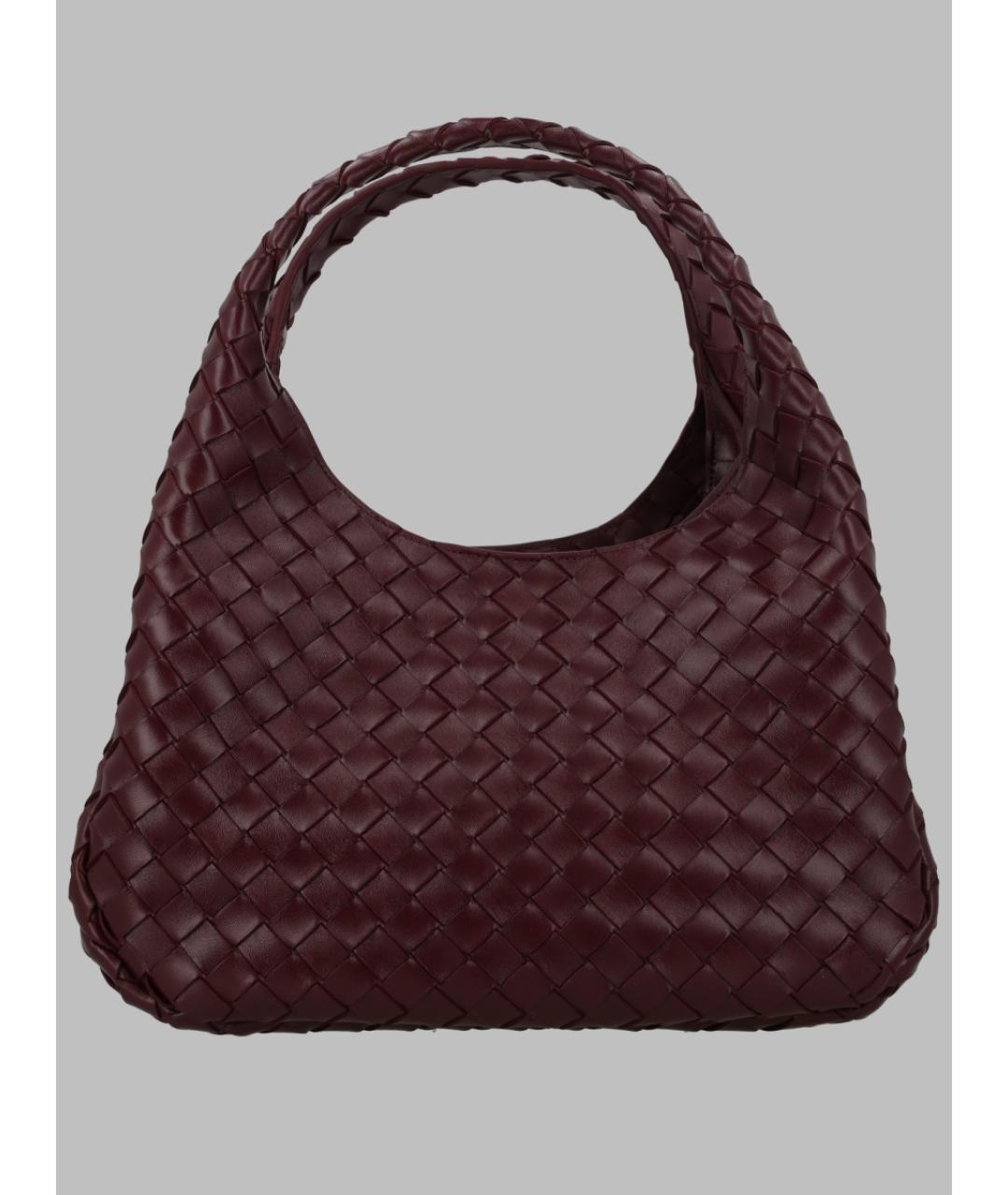 BOTTEGA VENETA Бордовая кожаная сумка через плечо, фото 3