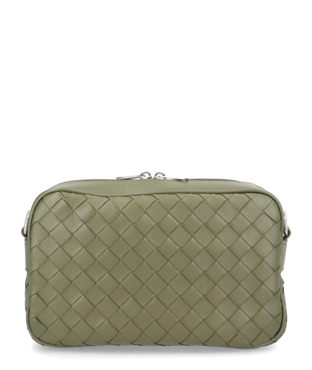 BOTTEGA VENETA Зеленая кожаная сумка на плечо, фото 3