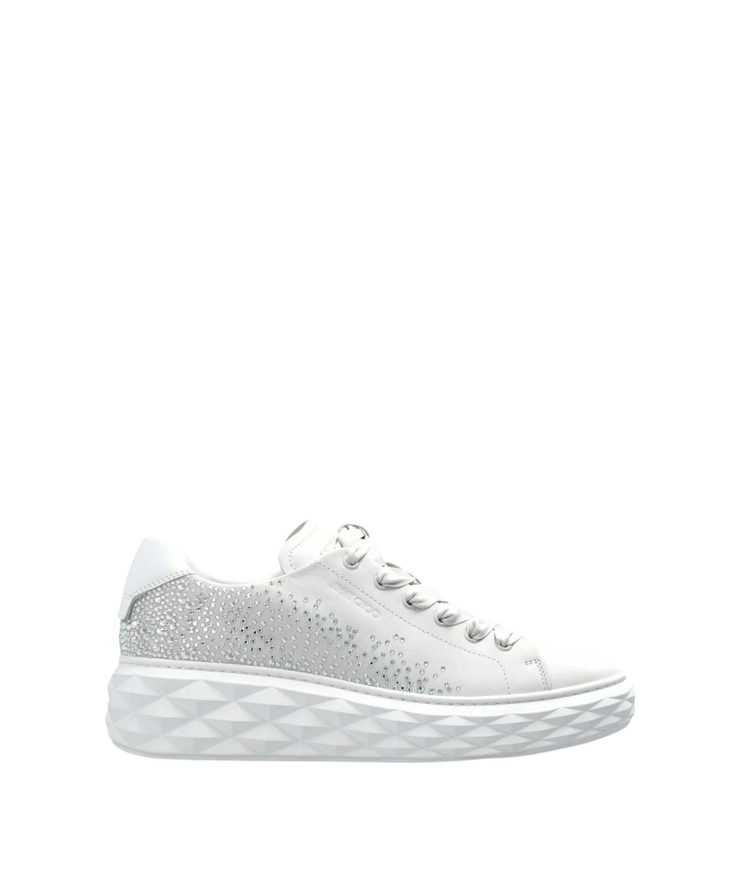 JIMMY CHOO Белые кожаные кроссовки, фото 1