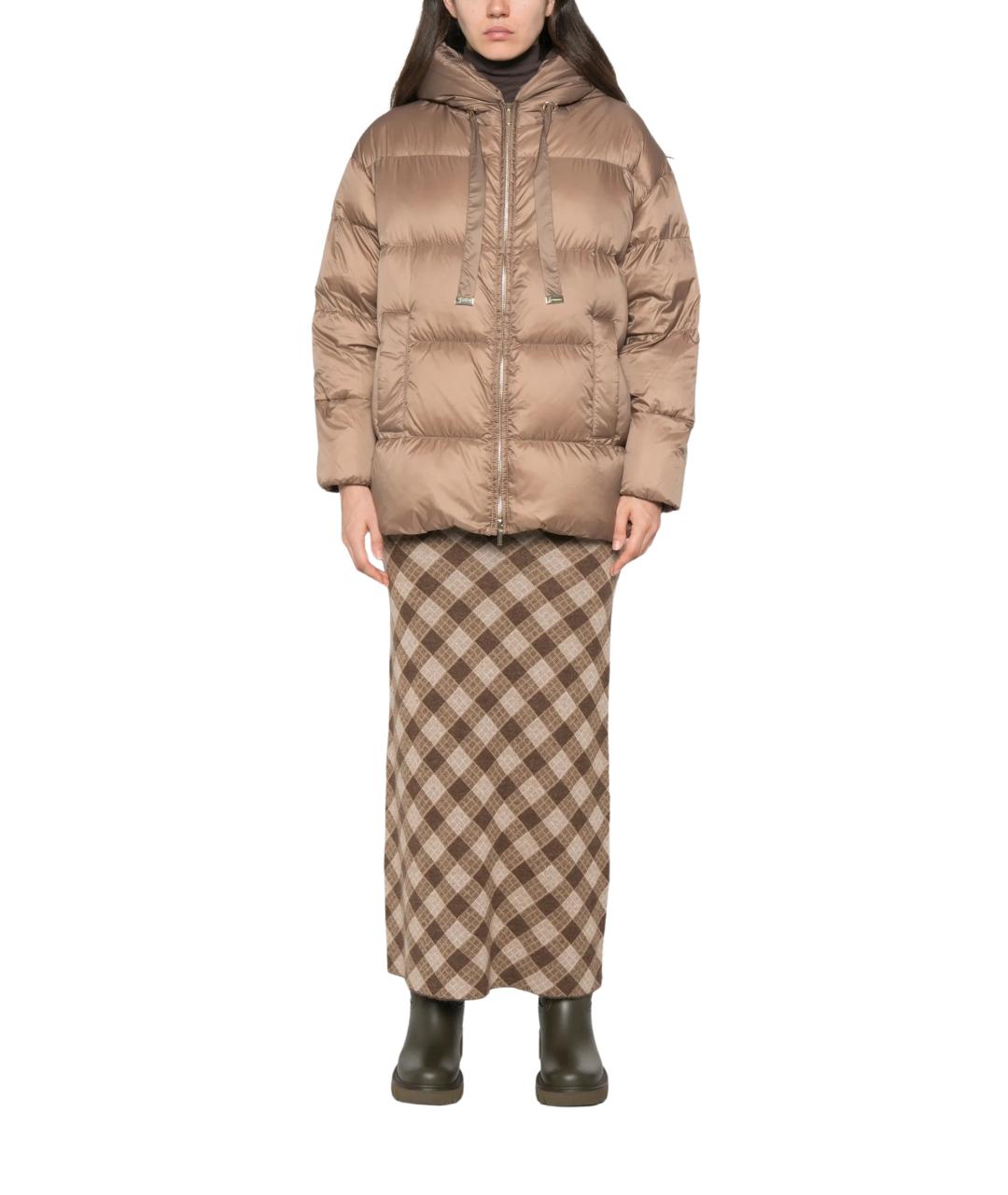 MAX MARA Коричневая полиамидовая куртка, фото 2