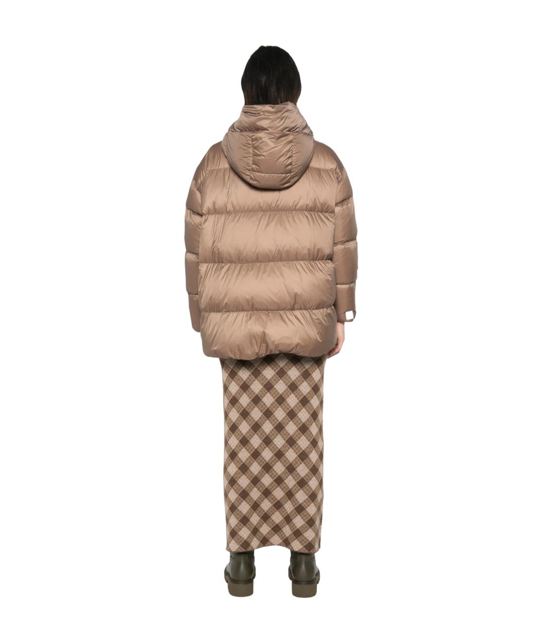 MAX MARA Коричневая полиамидовая куртка, фото 3