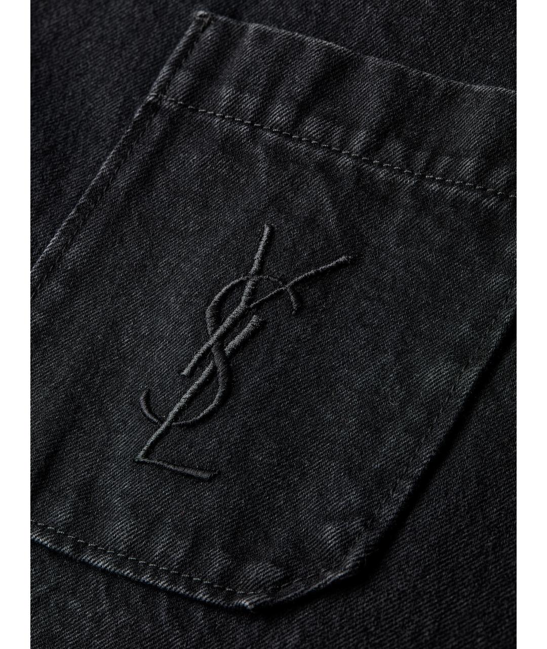 SAINT LAURENT Черная хлопковая куртка, фото 3