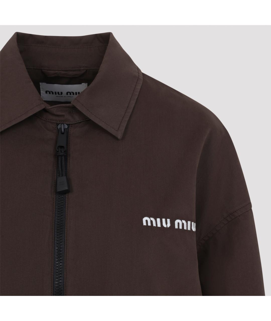 MIU MIU Коричневая хлопковая куртка, фото 5