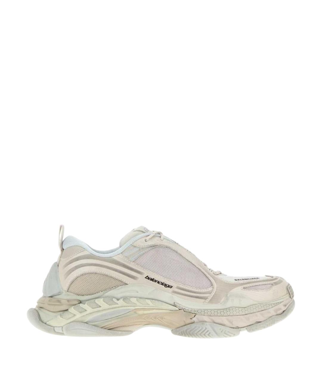 BALENCIAGA Бежевые синтетические низкие кроссовки / кеды, фото 1