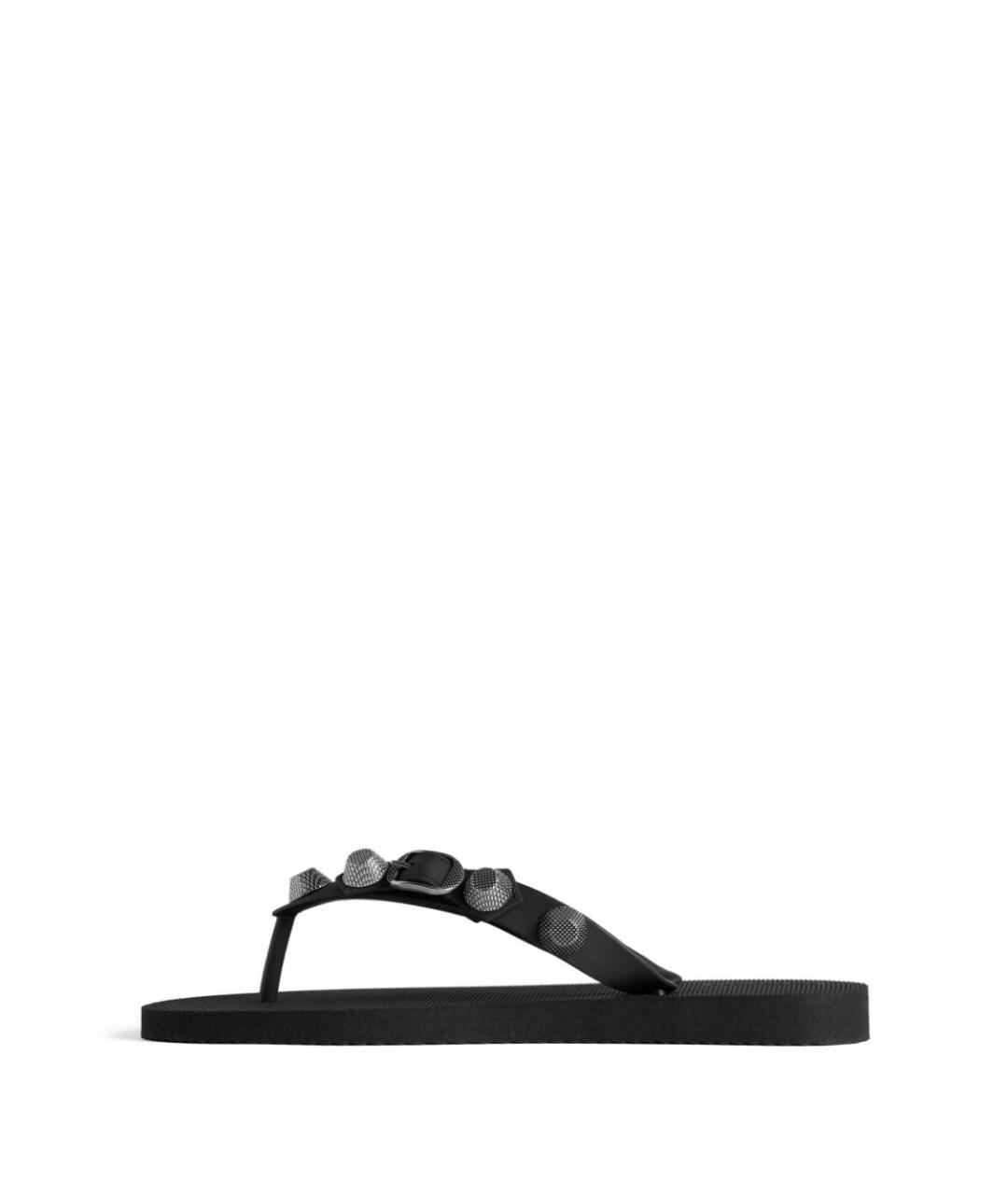 BALENCIAGA Черные резиновые сандалии, фото 5