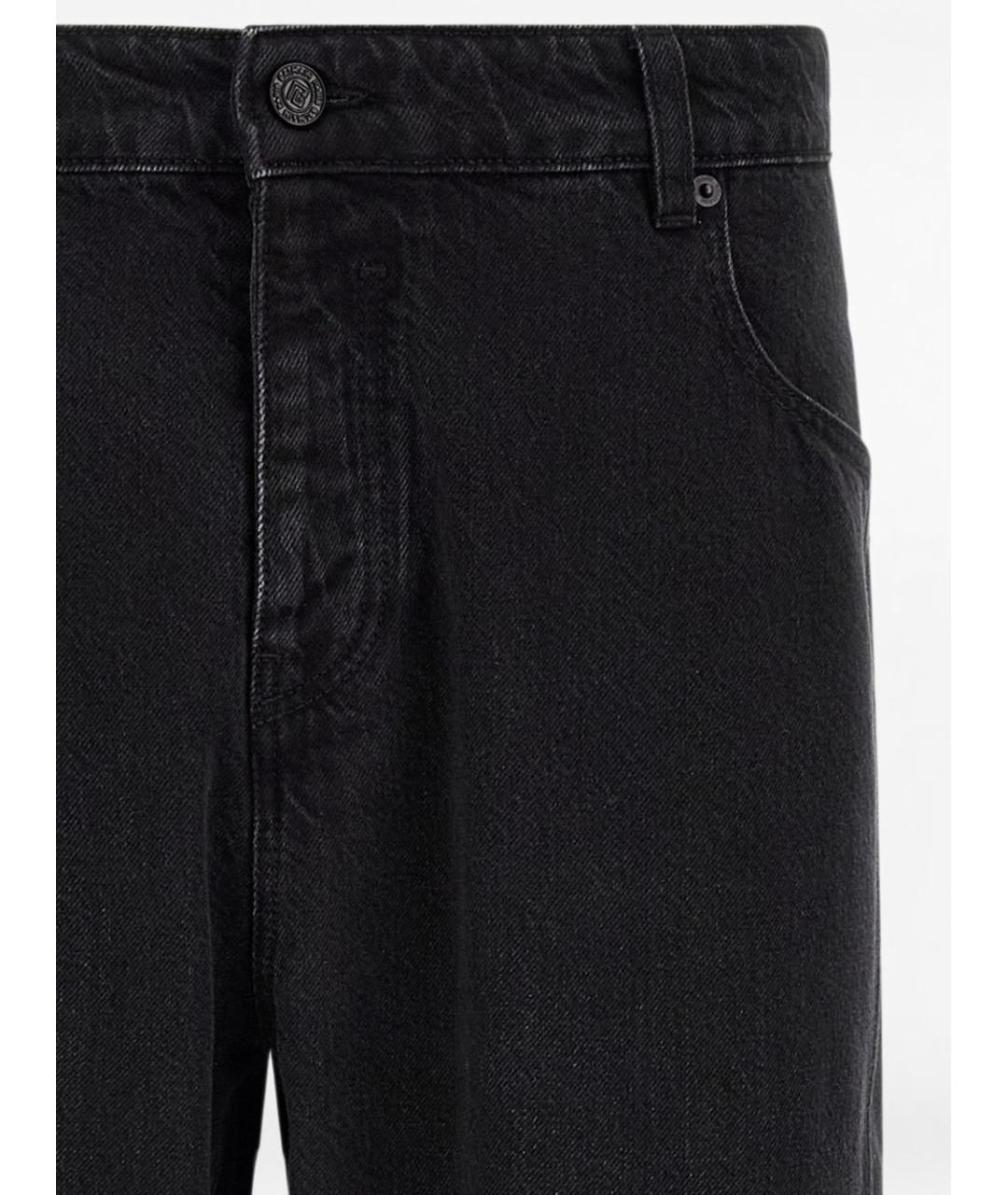 BALMAIN Черные хлопковые прямые джинсы, фото 3