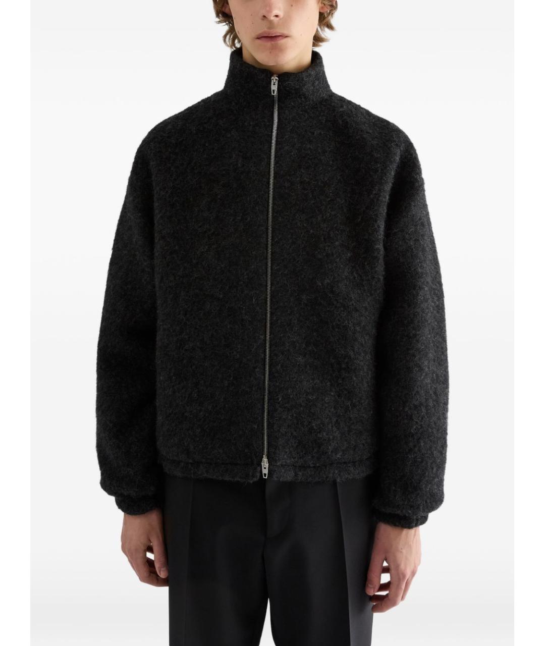 JIL SANDER Черный шерстяной кардиган, фото 3