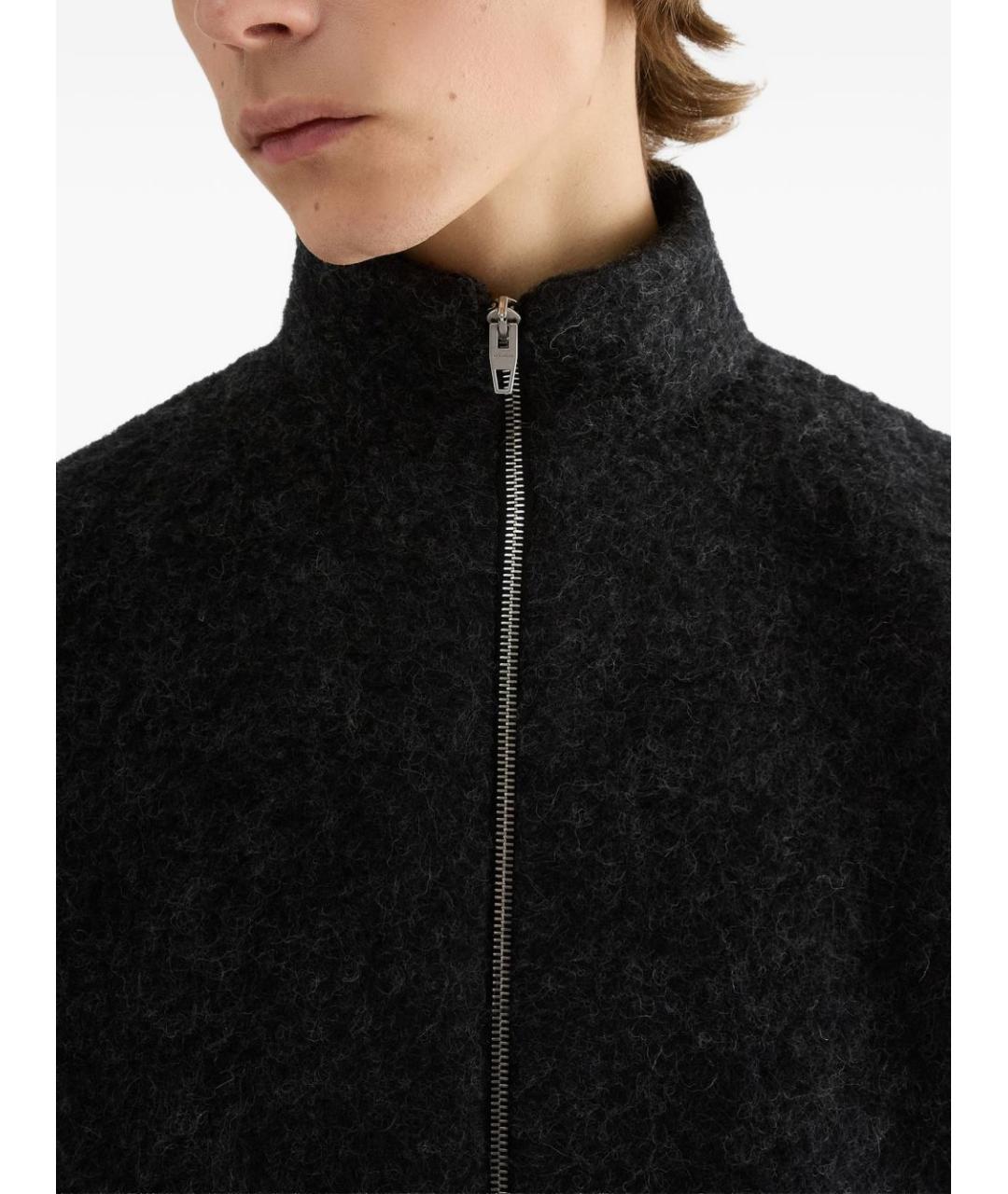 JIL SANDER Черный шерстяной кардиган, фото 2