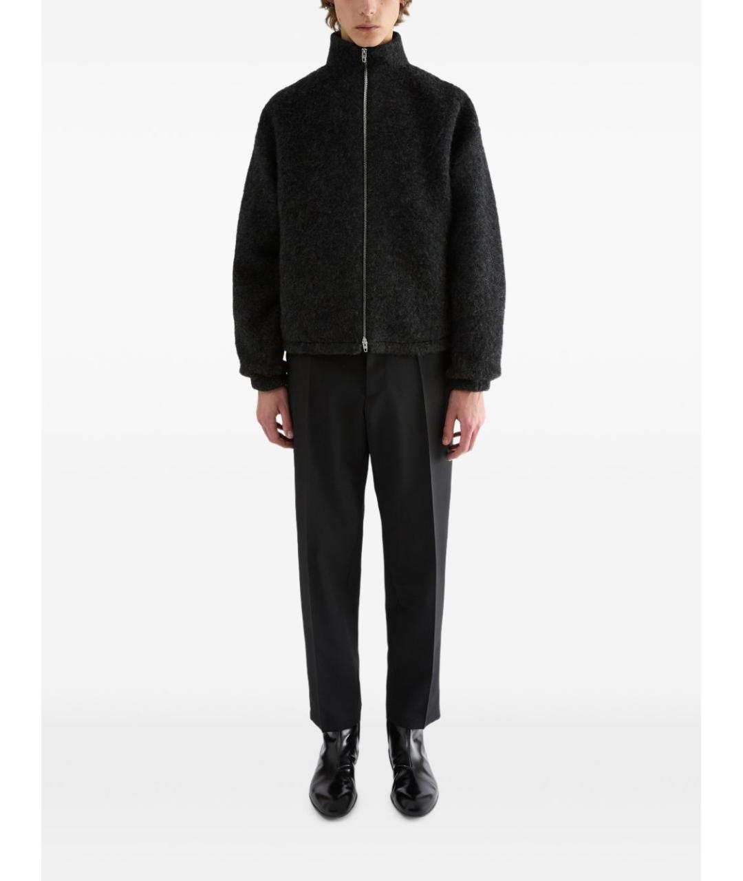 JIL SANDER Черный шерстяной кардиган, фото 4