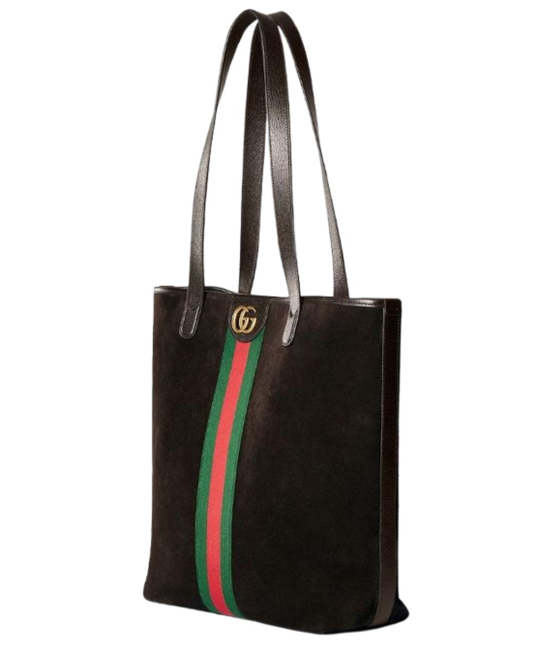 GUCCI Коричневая замшевая сумка тоут, фото 2