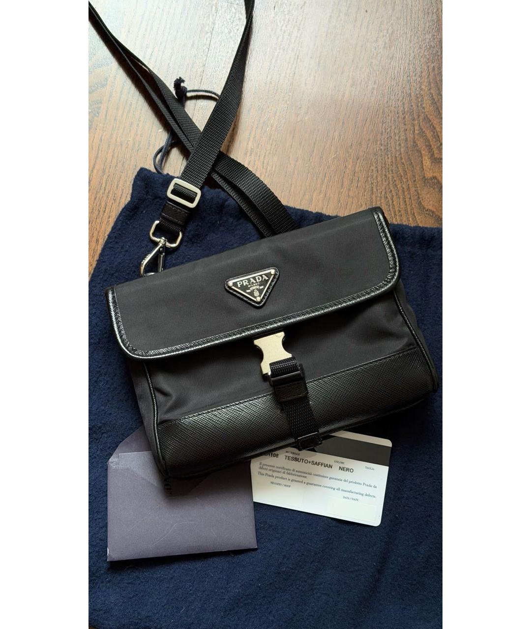PRADA Черная нейлоновая сумка на плечо, фото 2