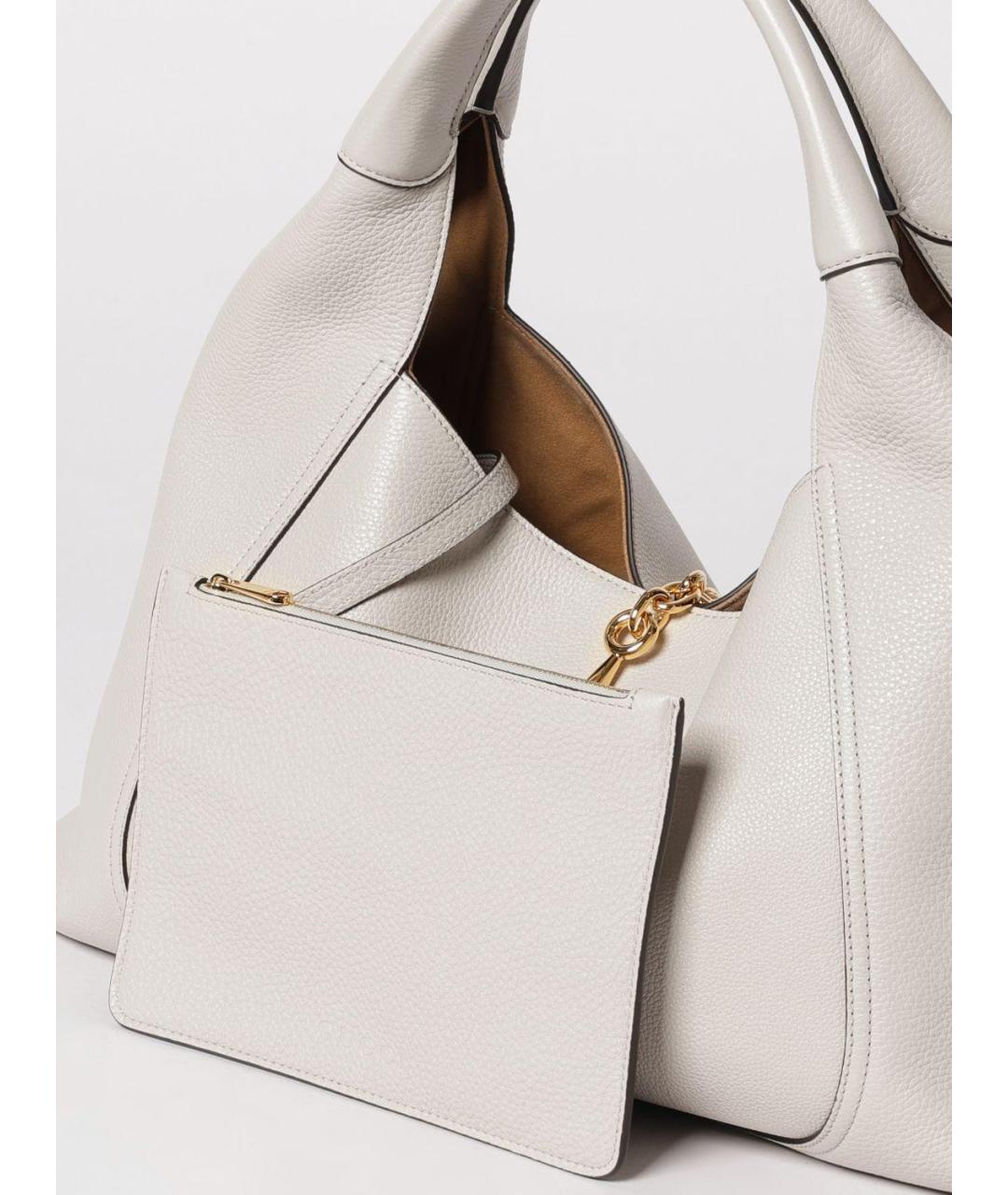GUCCI Белая кожаная сумка тоут, фото 4