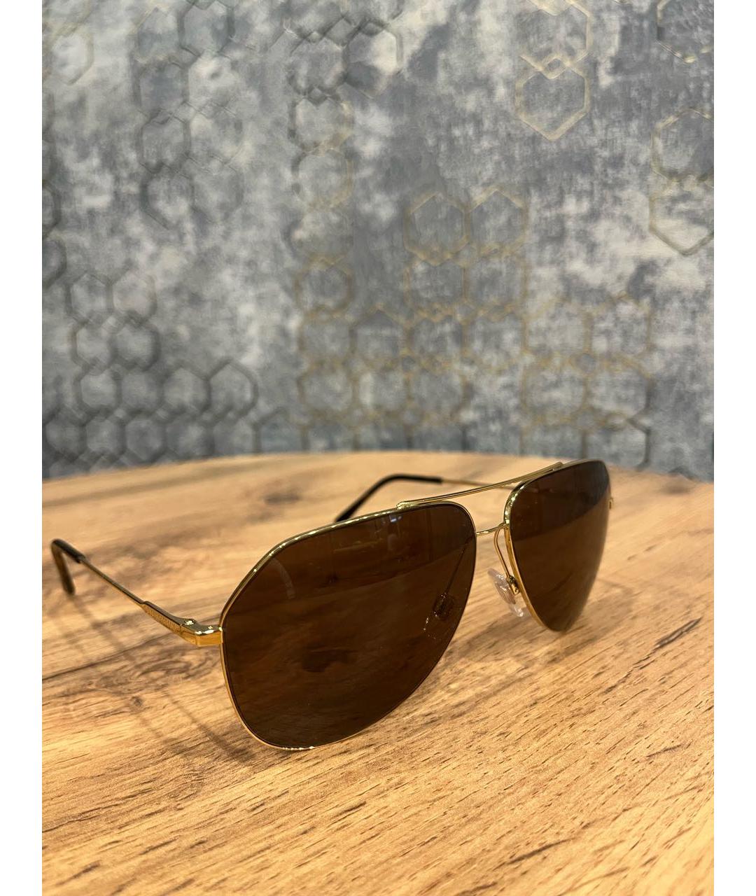 DOLCE&GABBANA Коричневые пластиковые солнцезащитные очки, фото 2