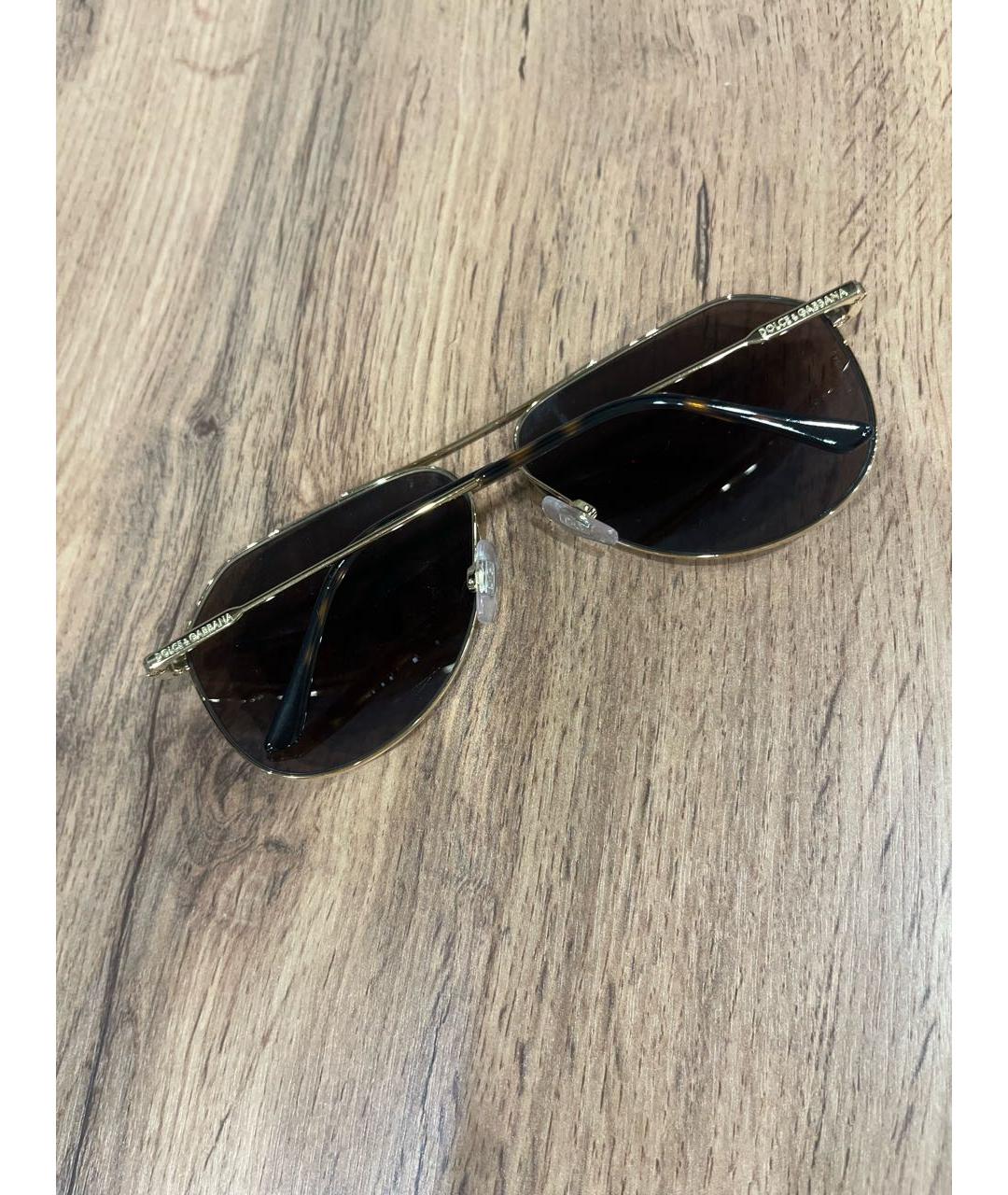 DOLCE&GABBANA Коричневые пластиковые солнцезащитные очки, фото 4