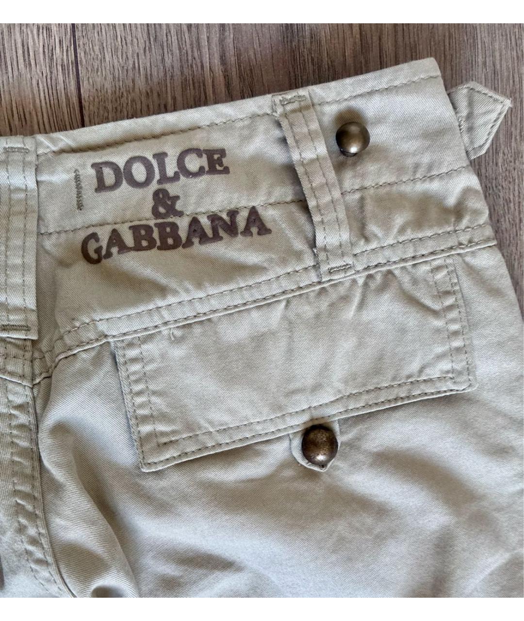 DOLCE&GABBANA Серые хлопковые брюки широкие, фото 4