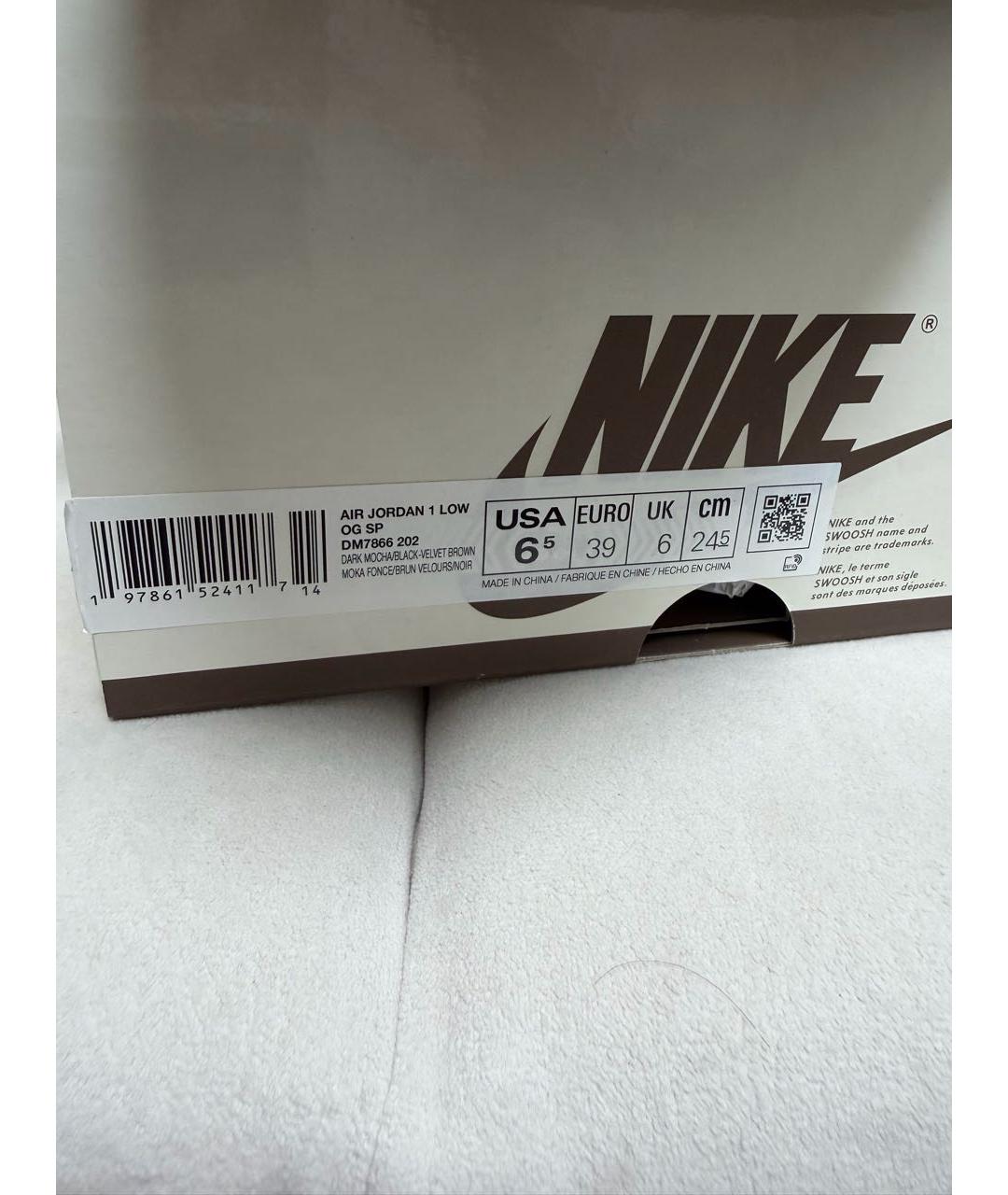 NIKE Коричневые замшевые кеды, фото 6