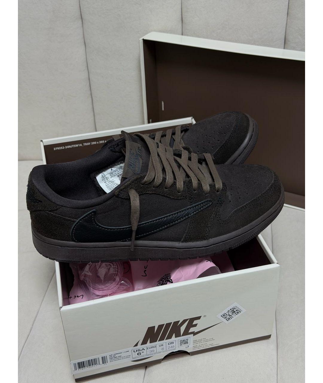 NIKE Коричневые замшевые кеды, фото 3