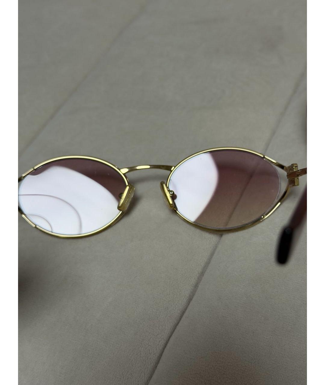 MIU MIU Розовые металлические солнцезащитные очки, фото 8