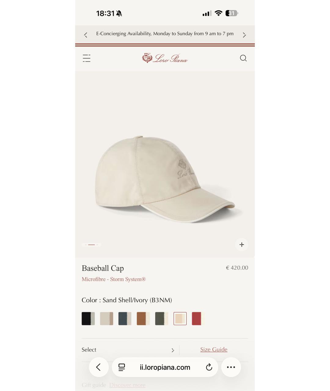 LORO PIANA Бежевая кепка/бейсболка, фото 6