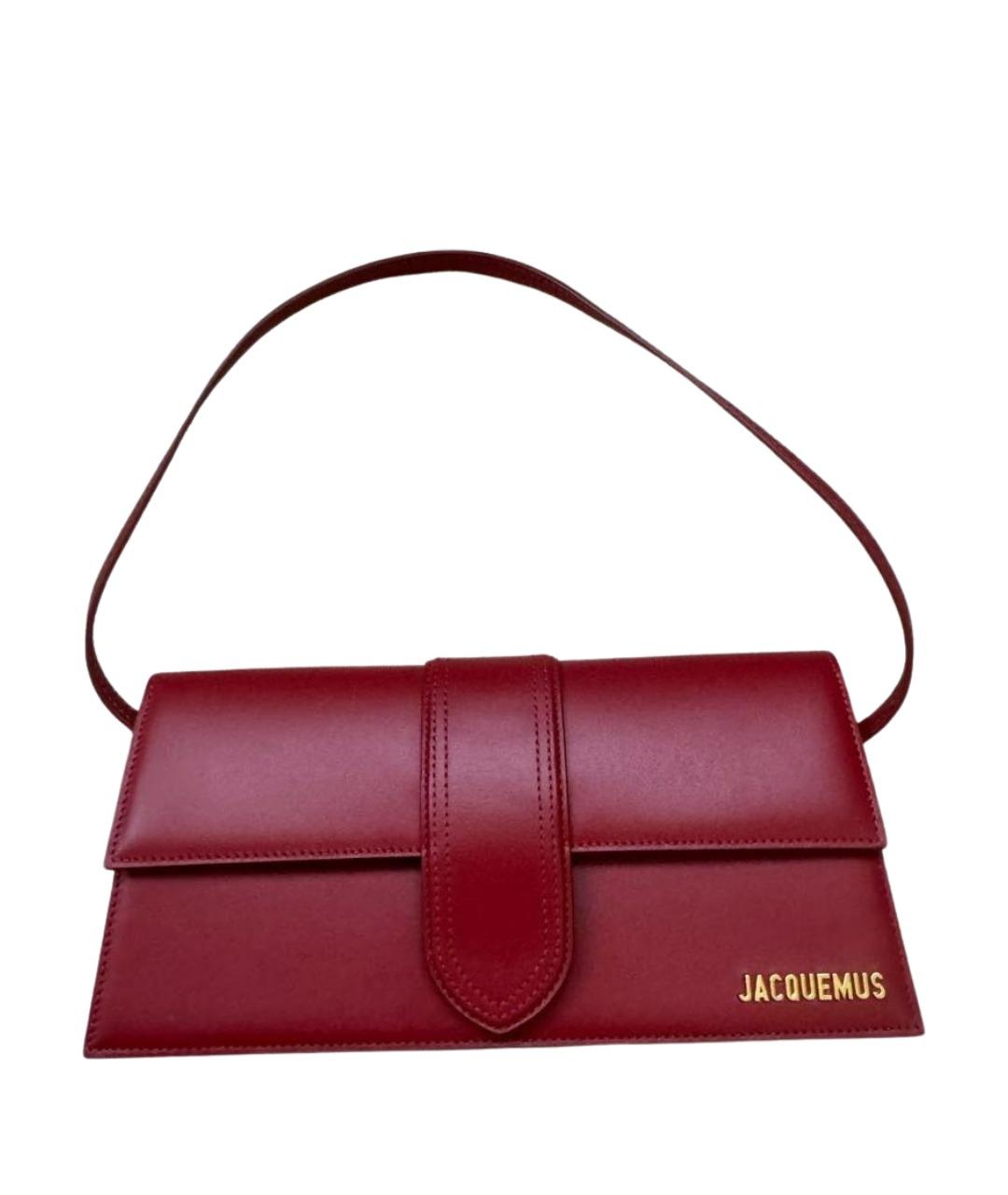 JACQUEMUS Красная кожаная сумка с короткими ручками, фото 8