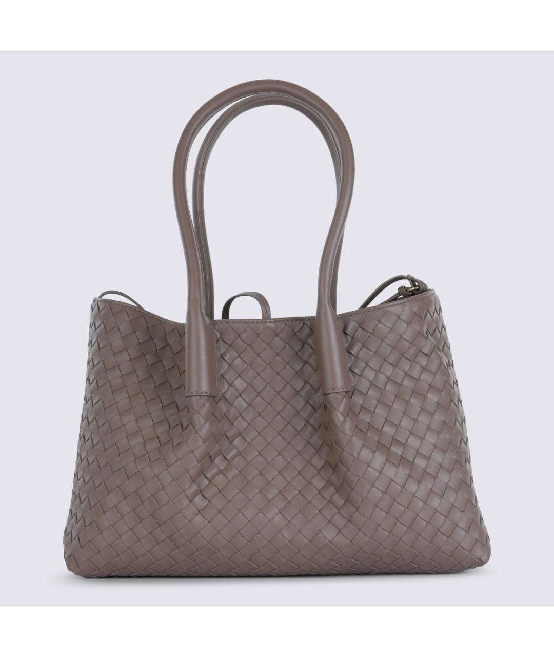 BOTTEGA VENETA Коричневая кожаная сумка тоут, фото 5