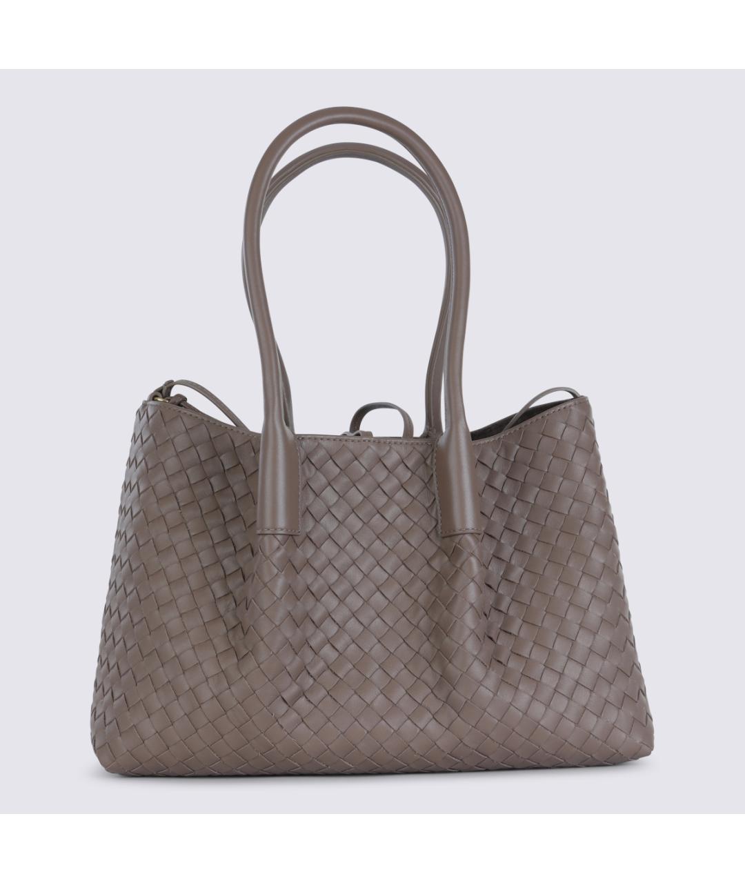 BOTTEGA VENETA Коричневая кожаная сумка тоут, фото 2