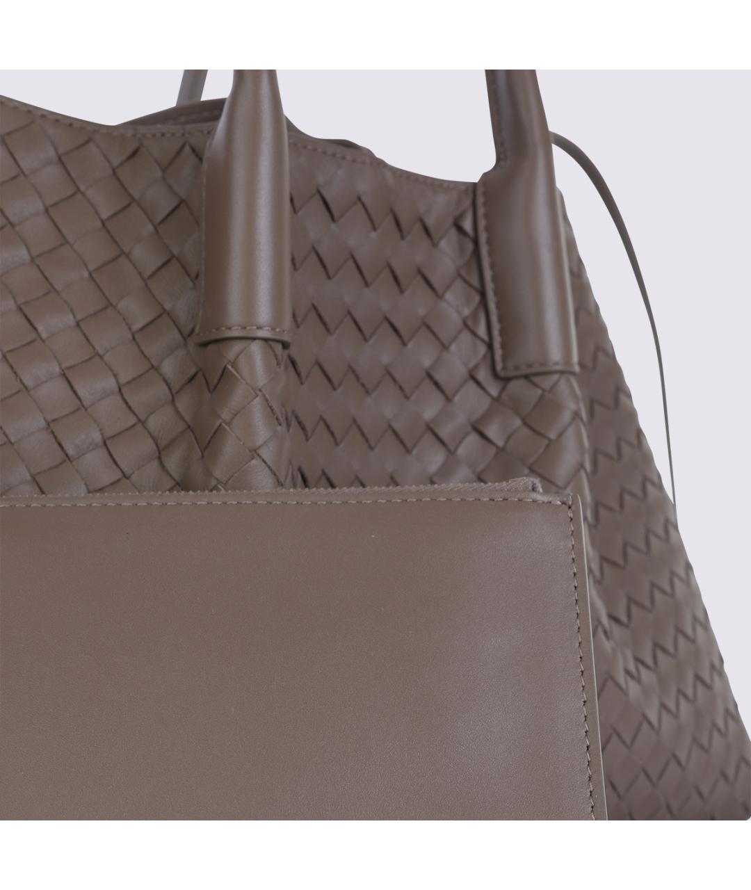 BOTTEGA VENETA Коричневая кожаная сумка тоут, фото 7