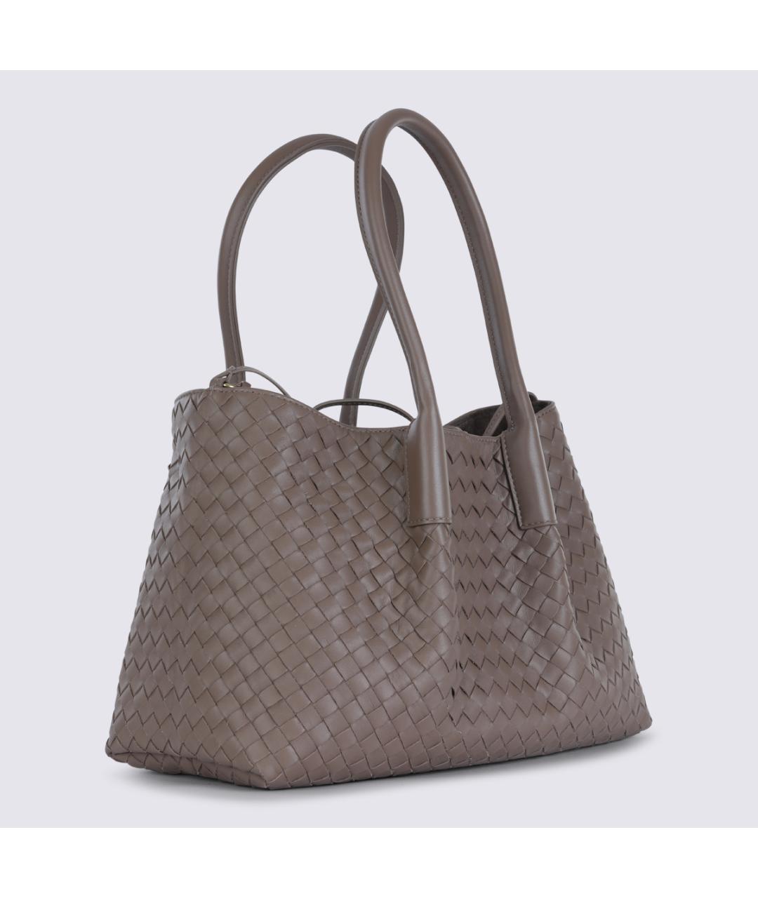 BOTTEGA VENETA Коричневая кожаная сумка тоут, фото 3