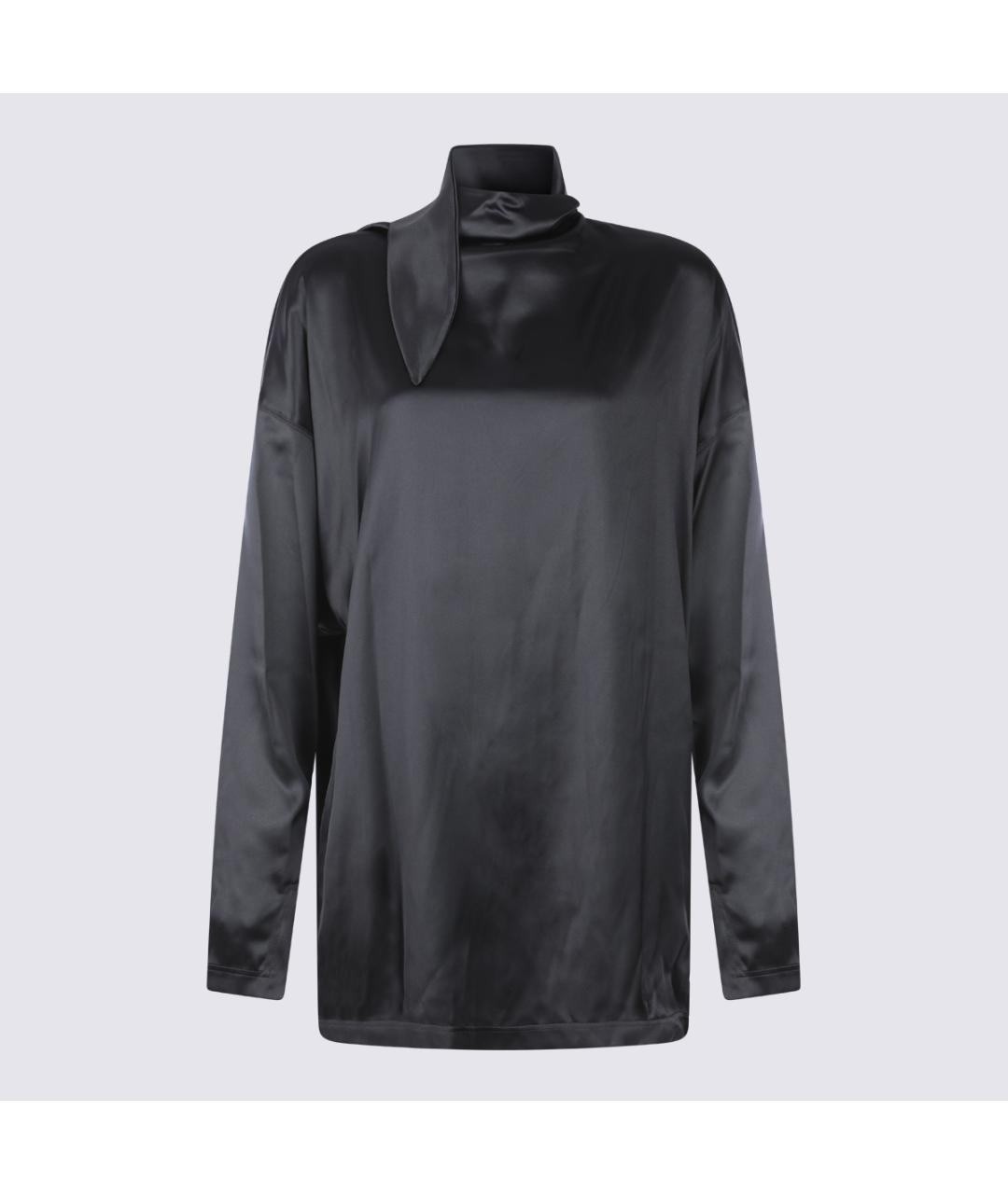 PHOEBE PHILO Черная шелковая блузы, фото 2