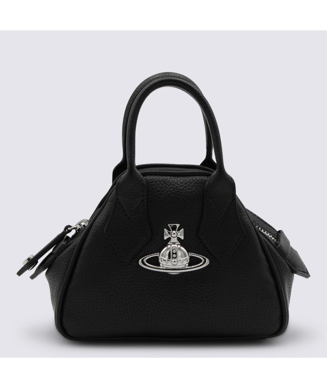 VIVIENNE WESTWOOD Черная сумка тоут из искусственной кожи, фото 2
