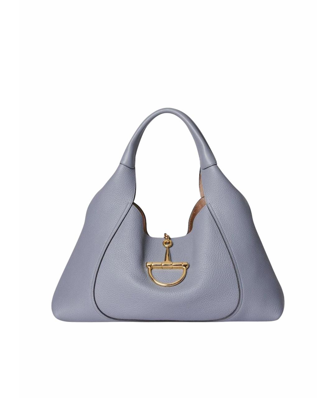 GUCCI Голубая кожаная сумка тоут, фото 1