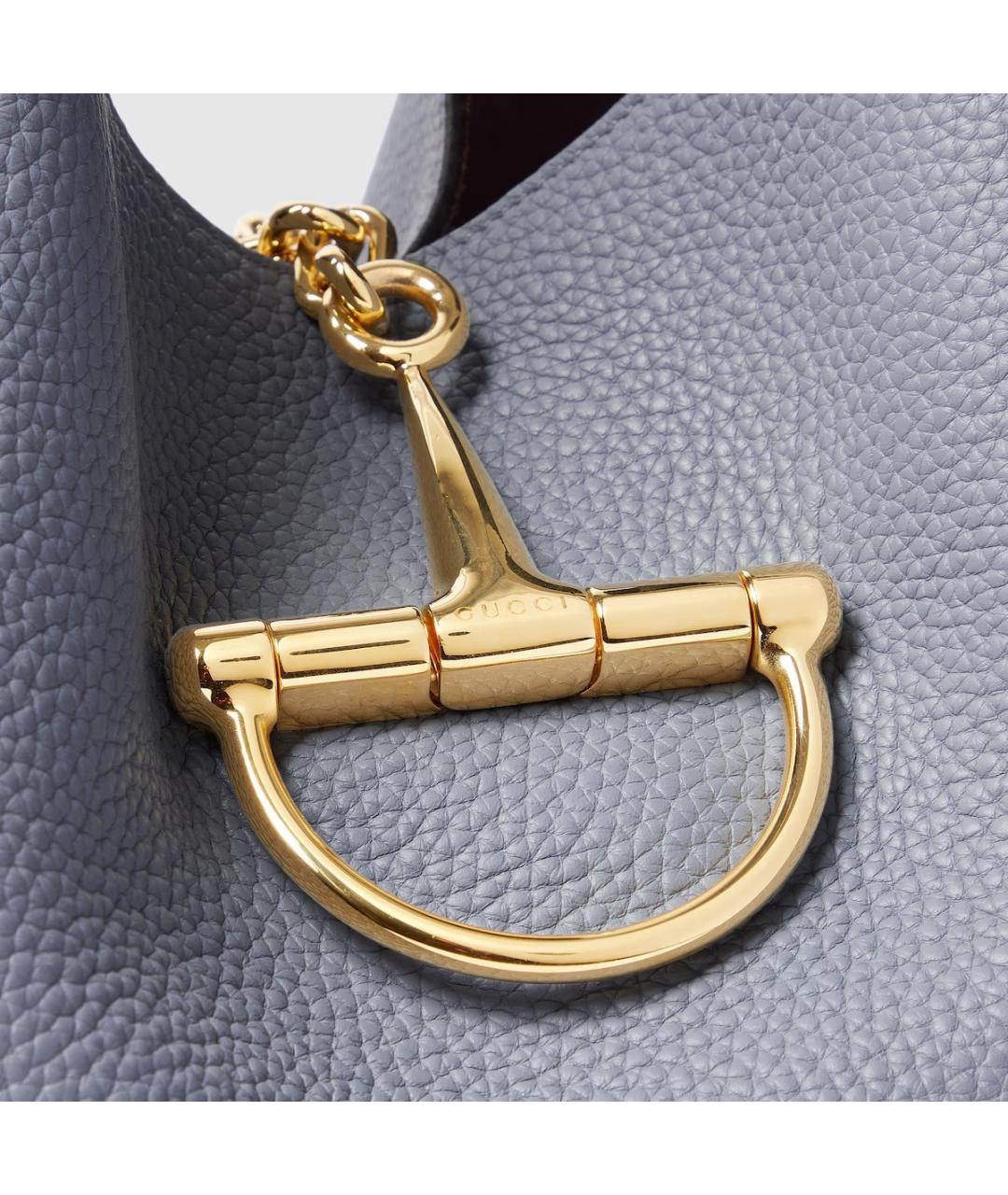 GUCCI Голубая кожаная сумка тоут, фото 4