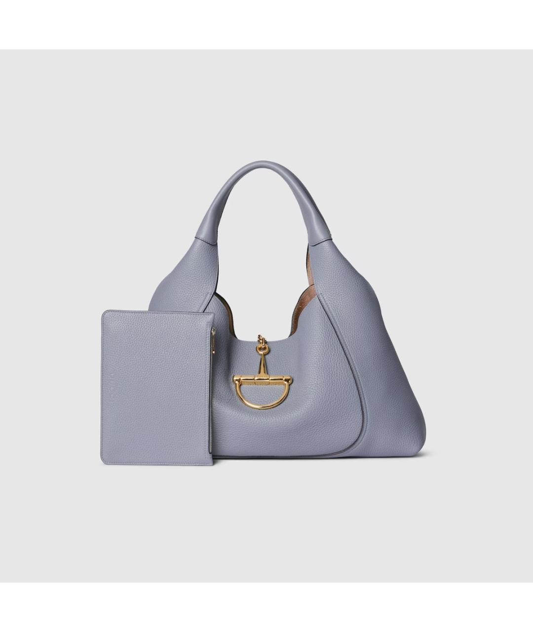GUCCI Голубая кожаная сумка тоут, фото 2