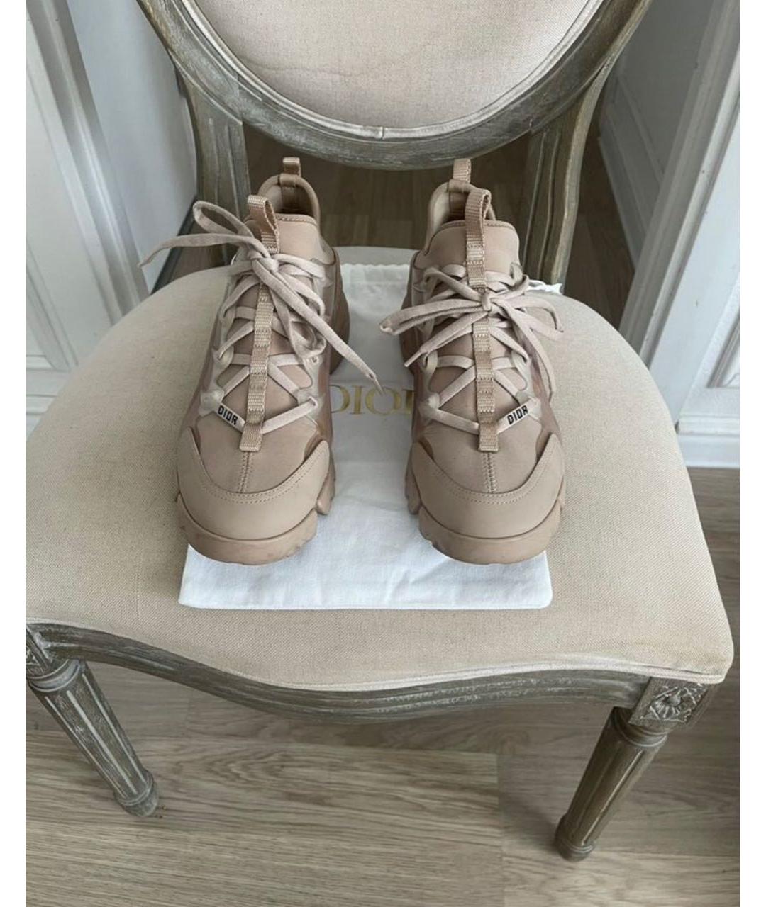 CHRISTIAN DIOR Розовые кожаные кроссовки, фото 3