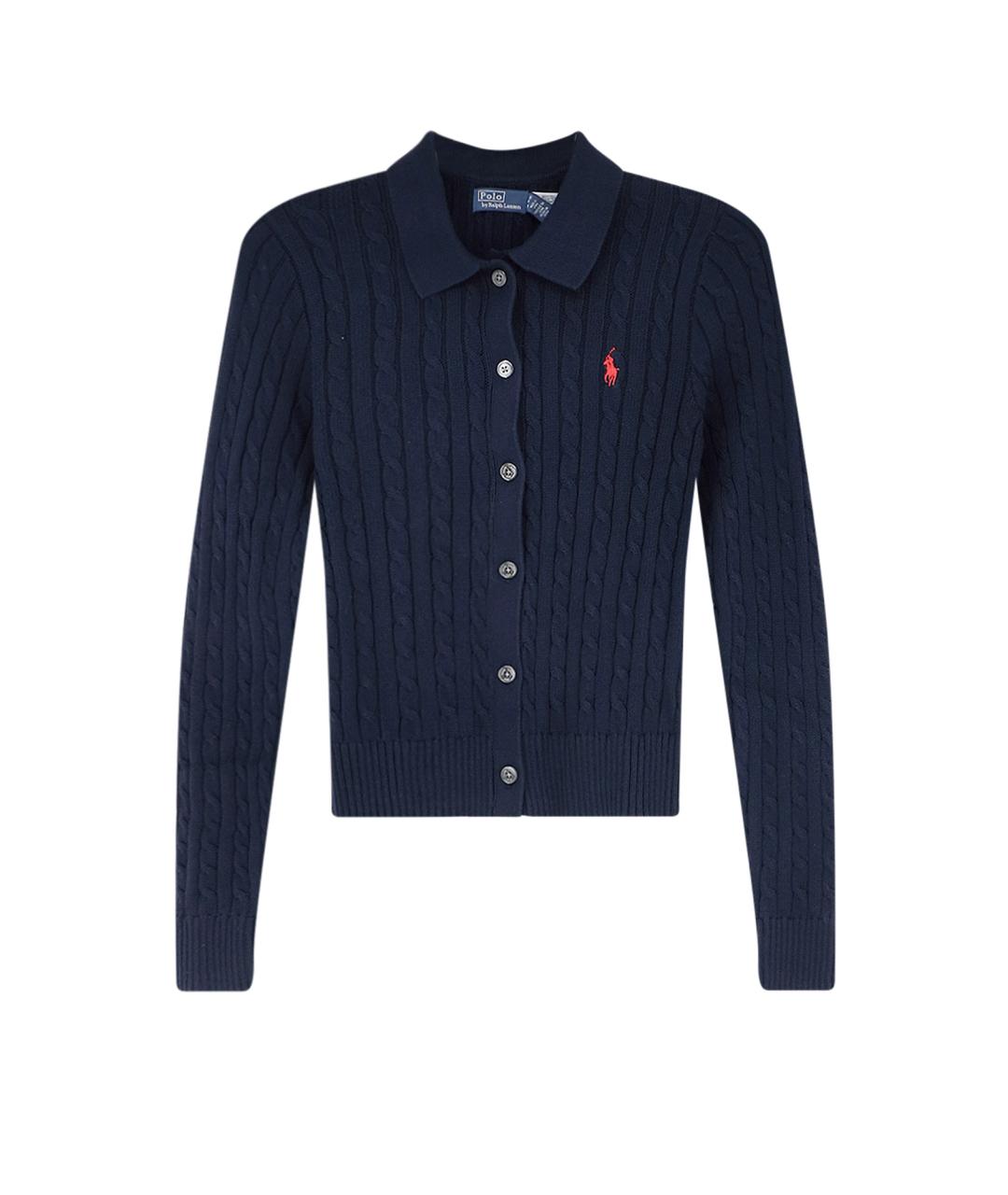POLO RALPH LAUREN Синий хлопковый кардиган, фото 1