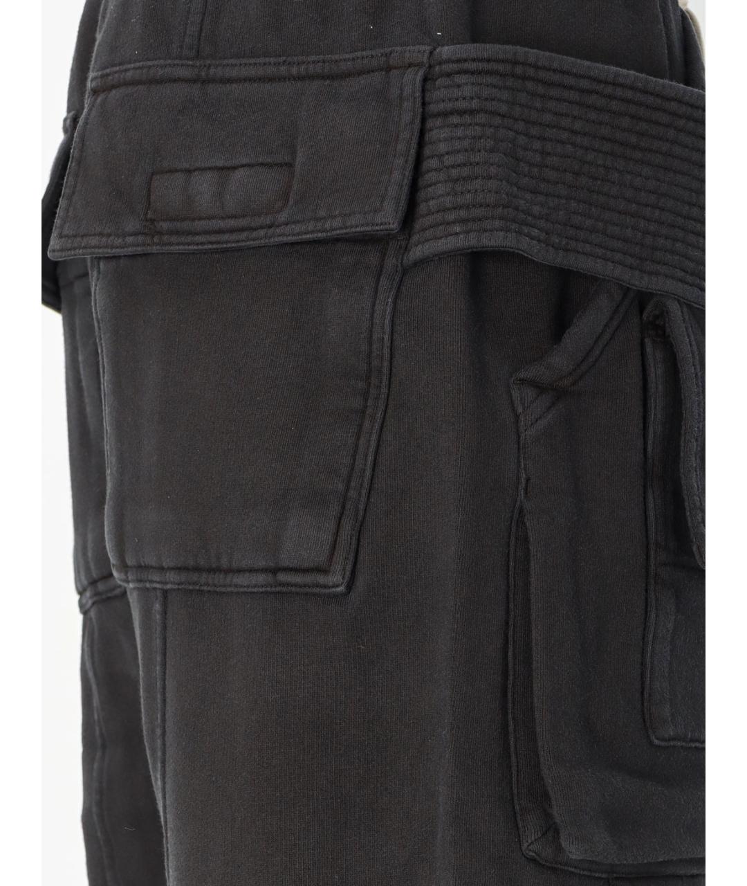 RICK OWENS DRKSHDW Черные хлопковые повседневные брюки, фото 3