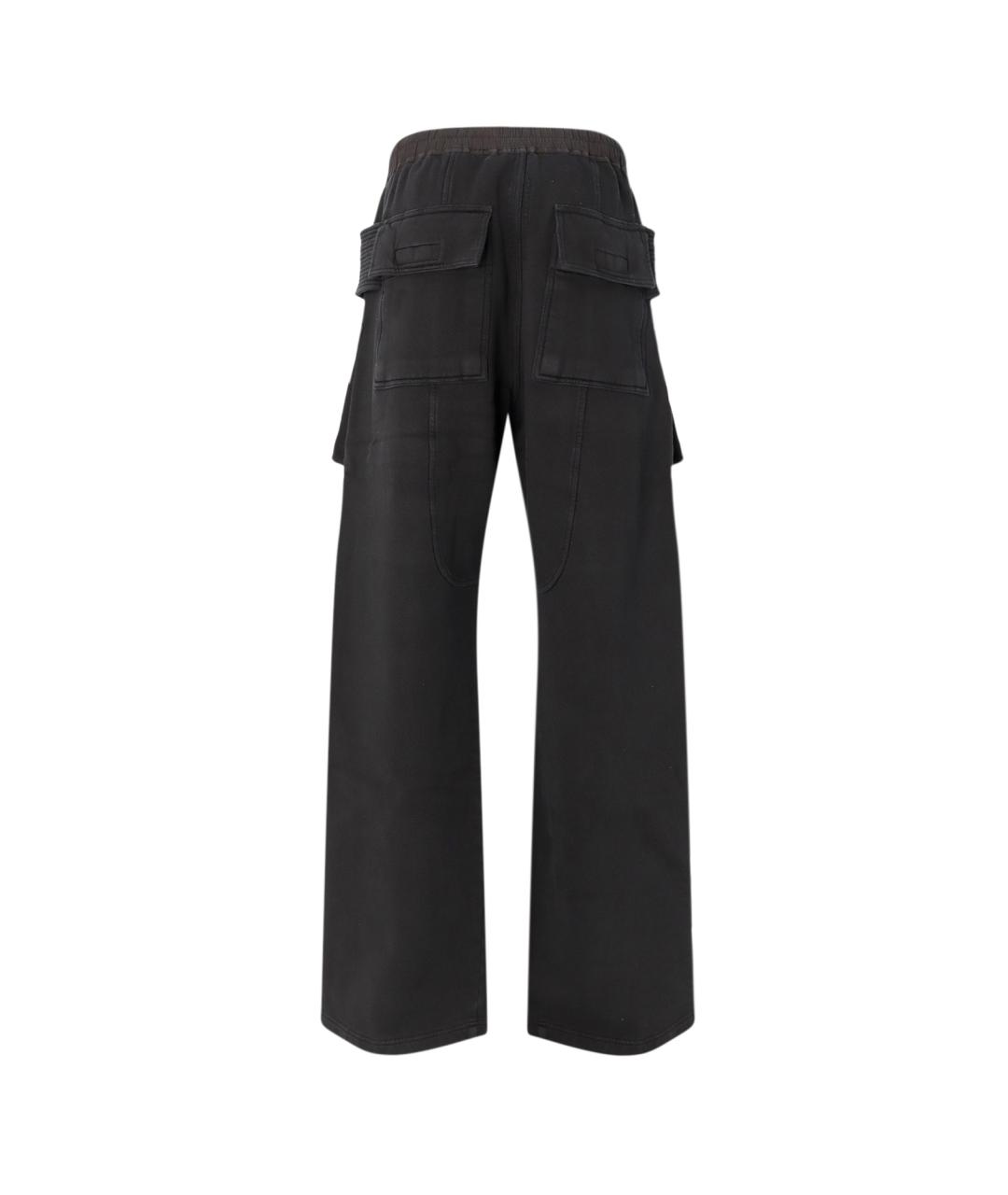 RICK OWENS DRKSHDW Черные хлопковые повседневные брюки, фото 2