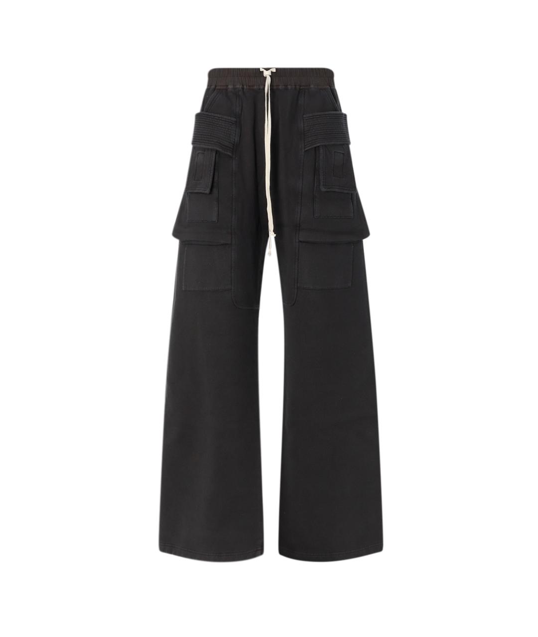 RICK OWENS DRKSHDW Черные хлопковые повседневные брюки, фото 1
