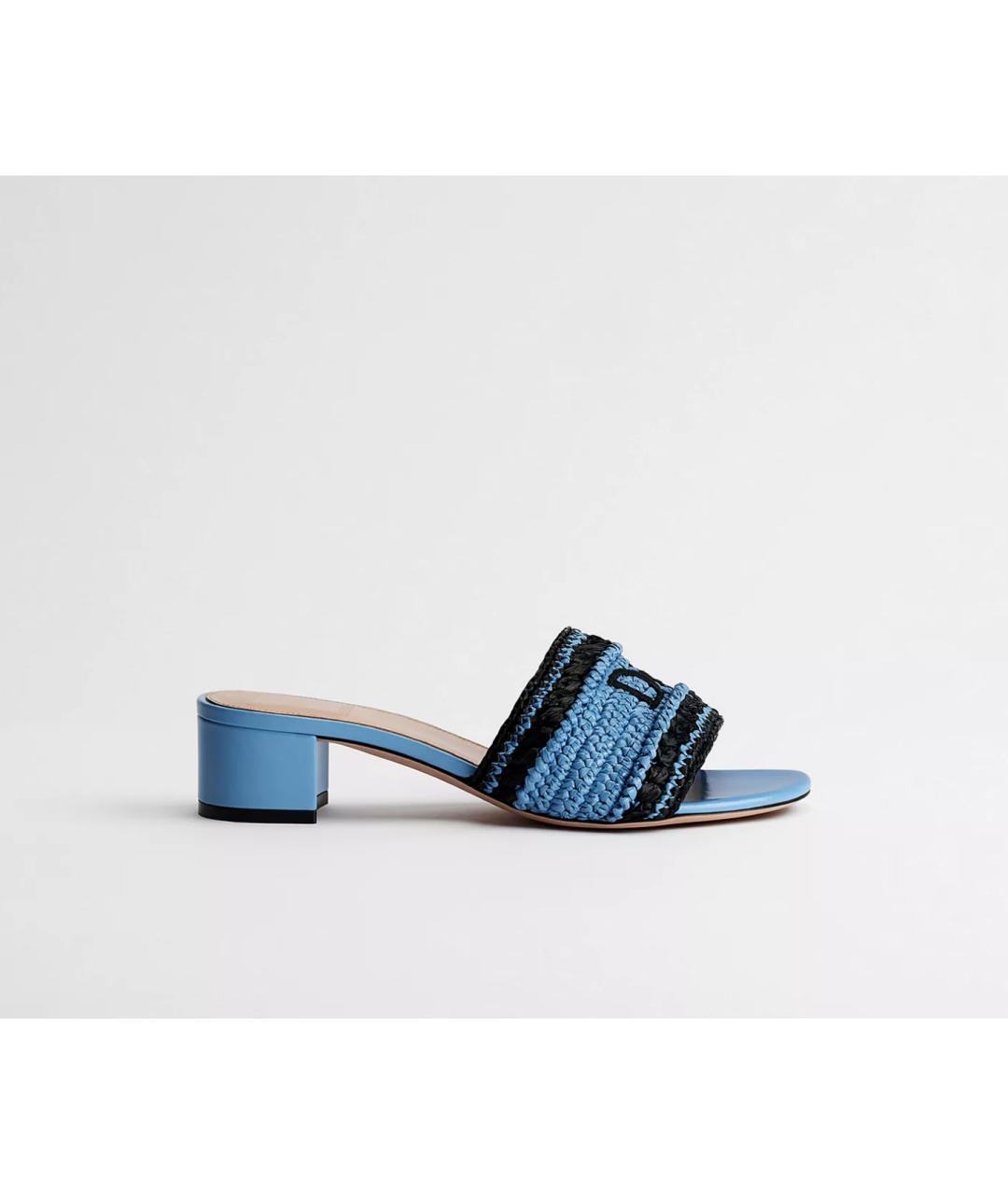 CHRISTIAN DIOR Голубые мюли, фото 4