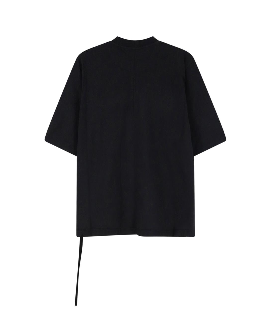 RICK OWENS DRKSHDW Черная хлопковая футболка, фото 2