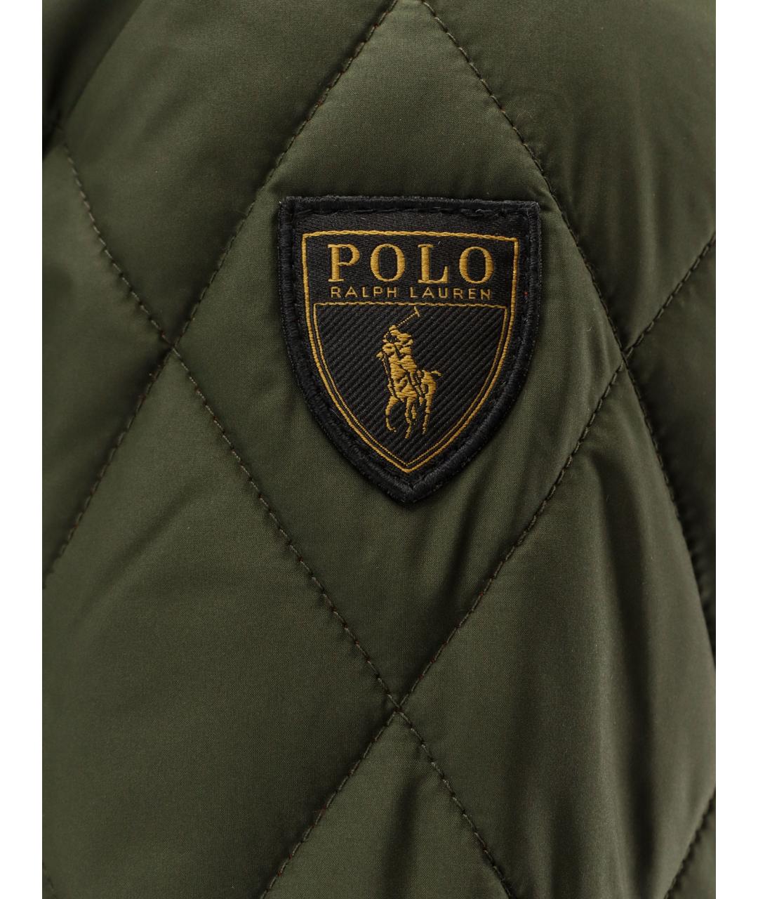 POLO RALPH LAUREN Зеленая полиэстеровая куртка, фото 3