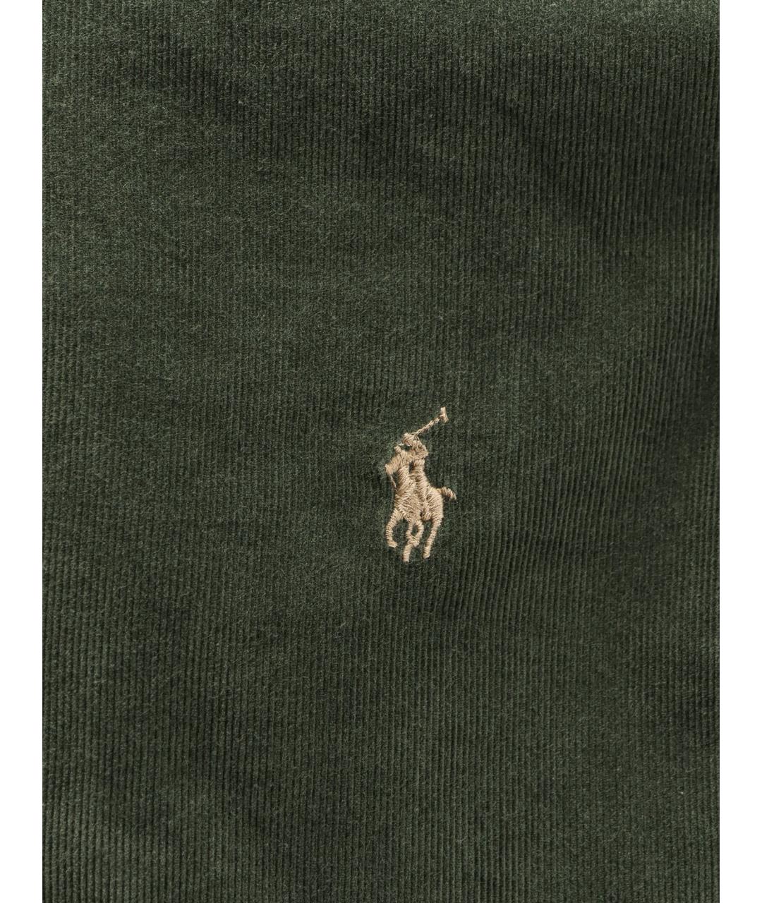 POLO RALPH LAUREN Зеленая хлопковая классическая рубашка, фото 3