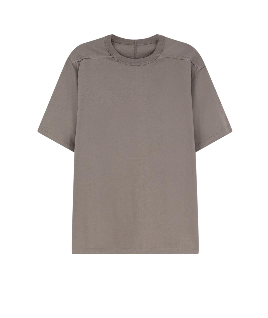 RICK OWENS Серая хлопковая футболка, фото 1