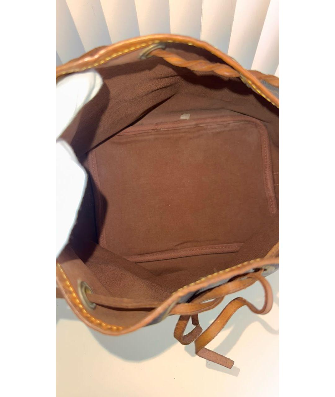 LOUIS VUITTON Коричневая кожаная сумка через плечо, фото 4