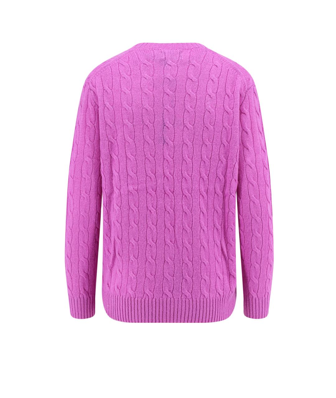 POLO RALPH LAUREN Фиолетовый шерстяной джемпер / свитер, фото 3