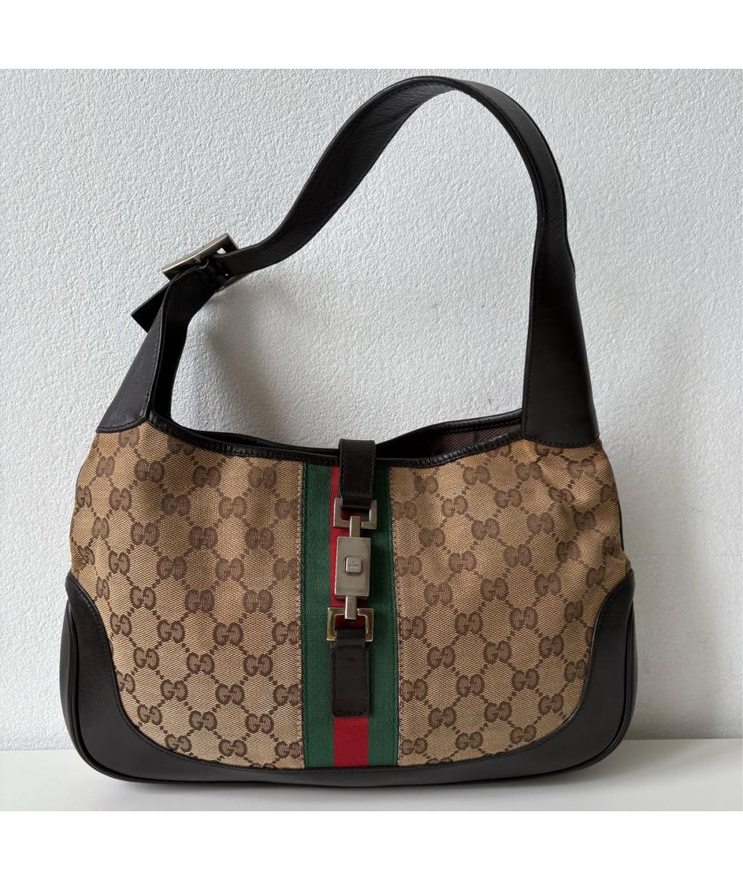 GUCCI Бежевая сумка тоут из канвы, фото 6