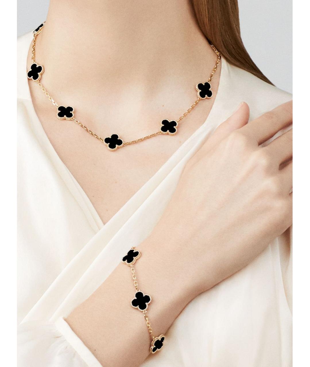 VAN CLEEF & ARPELS Черный браслет из желтого золота, фото 4