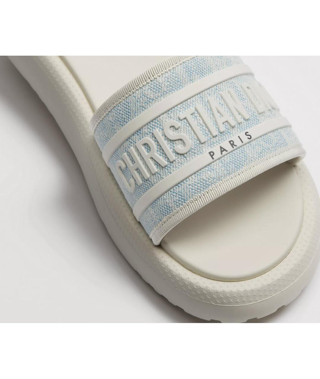 CHRISTIAN DIOR Голубые шлепанцы, фото 3
